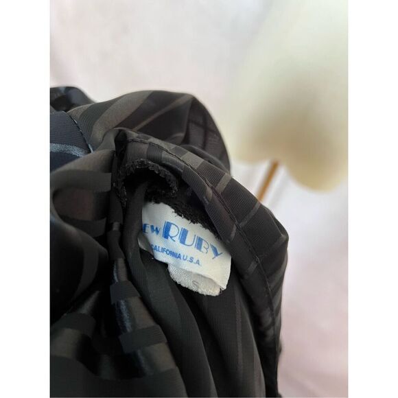 Vintage Sheer Black Dress 80s does 40s Chic Black Tie - Picture 6 of 7